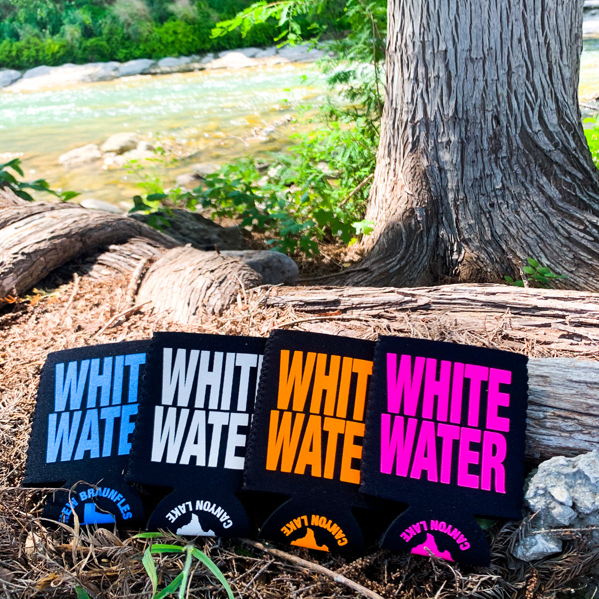 Whitewater Spring Break Block Letters Koozie Various Colors